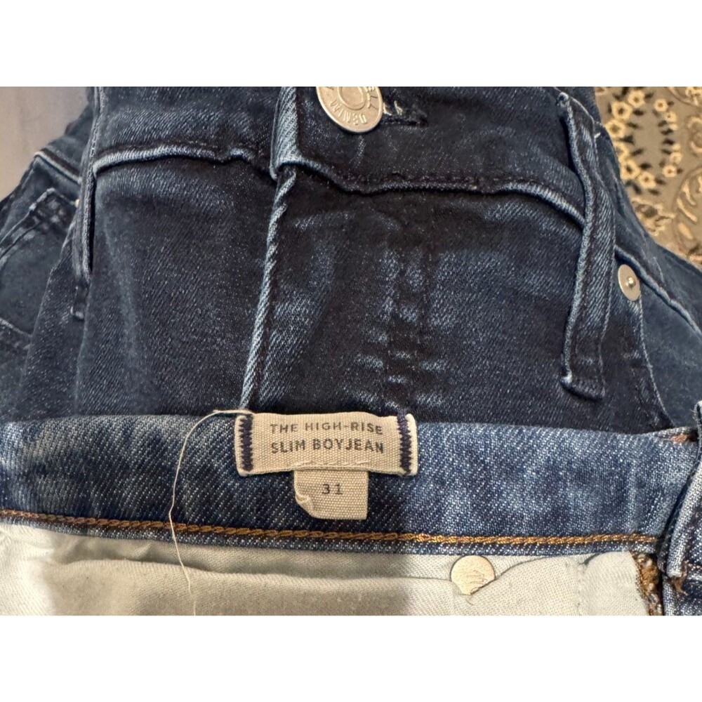MADEWELL The High Rise Slim BoyJean Womens 31 Blue Moorland Wash Denim